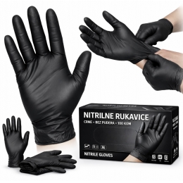 CRNE NITRILNE RUKAVICE