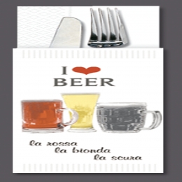 DZEP+SALVETA 33X33/2 I LOVE BEER